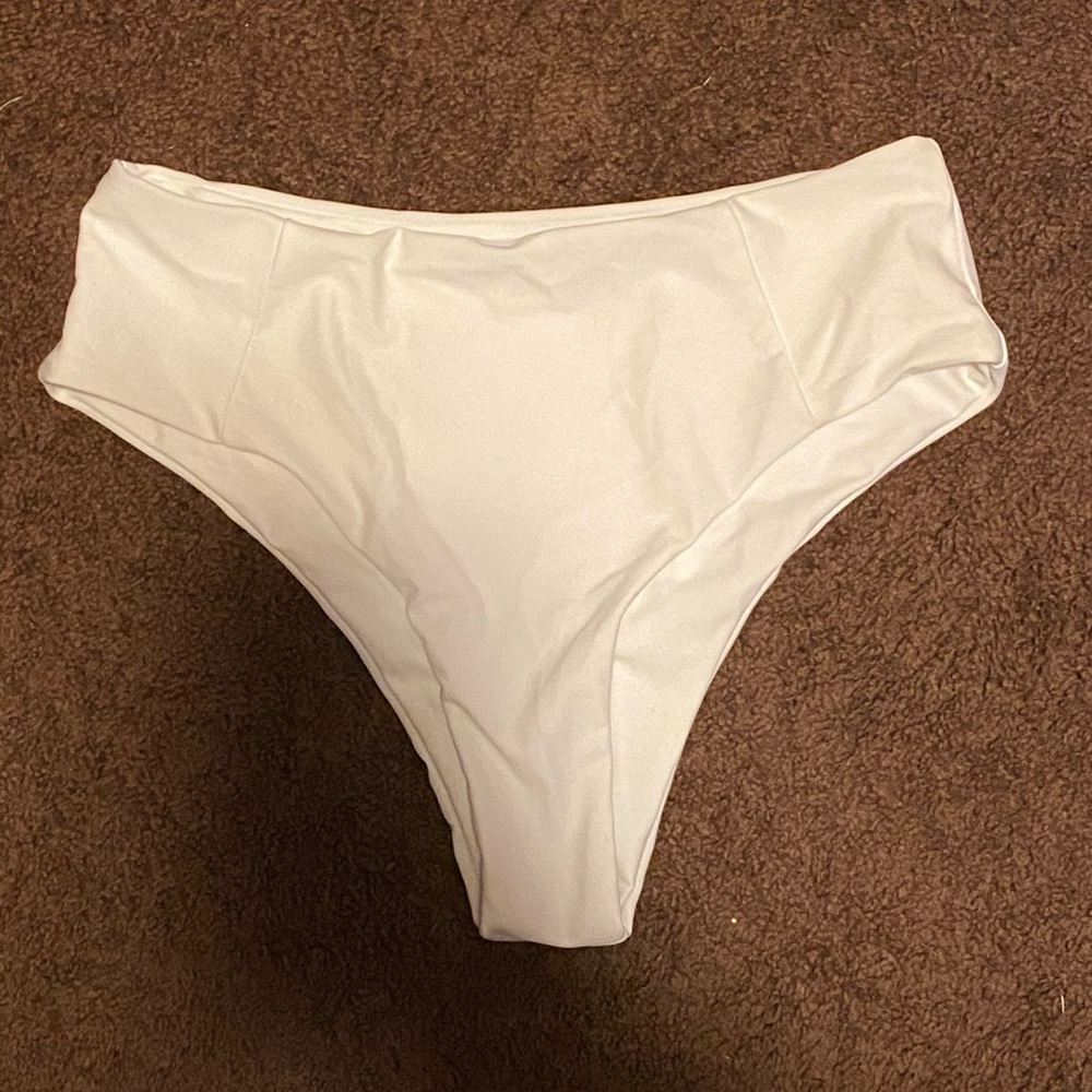 Zaful White Swim Bottoms (never worn)